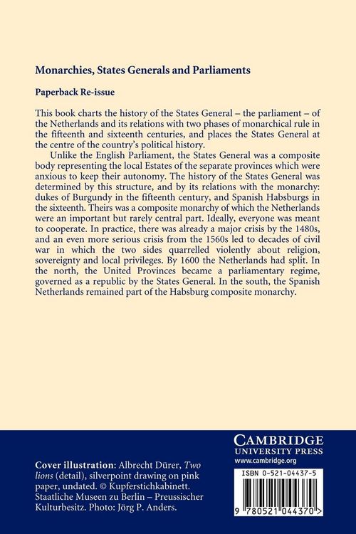 Produktbild: Monarchies, States Generals and Parliaments