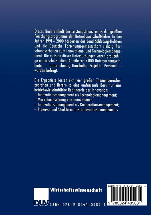 Produktbild: Technologie- und Innovationsmanagement