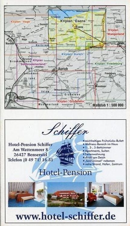 Produktbild: Esens, KVplan, Radkarte/Freizeitkarte/Stadtplan, 1:25.000 / 1:15.000 / 1:5.000