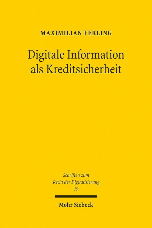 Produktbild: Digitale Information als Kreditsicherheit