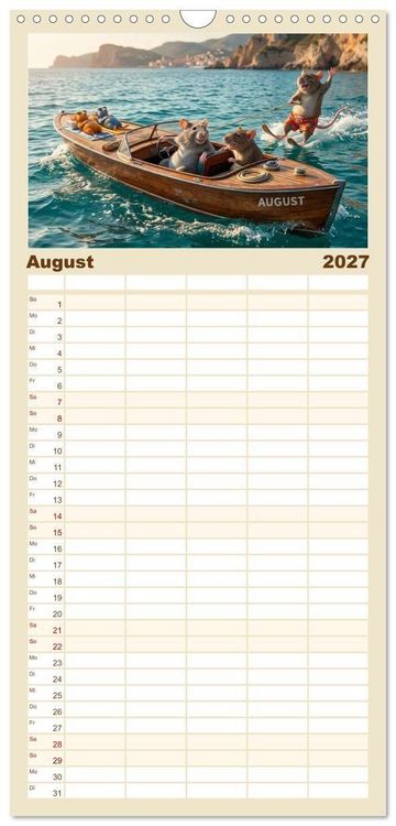 Produktbild: Familienplaner 2027 - Zauberhafte Welt der Rattlis mit 5 Spalten (Wandkalender, 21 x 45 cm) CALVENDO