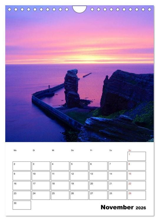 Produktbild: Einzigartige Insel Helgoland (Wandkalender 2026 DIN A4 hoch), CALVENDO Monatskalender