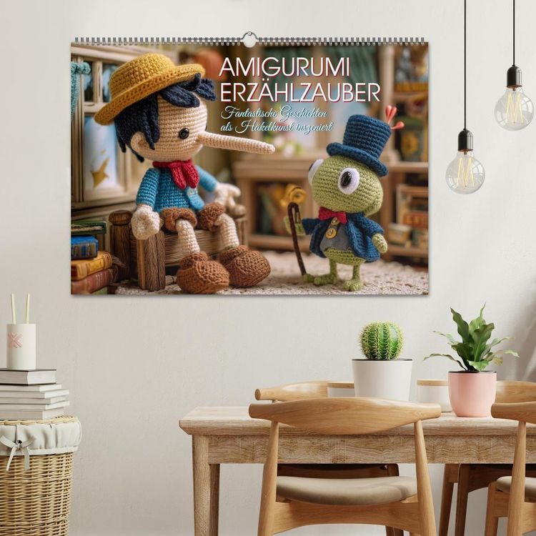 Produktbild: Amigurumi Erz&auml;hlzauber. Fantastische Geschichten als H&auml;kelkunst inszeniert (Wandkalender 2026 DIN A2 quer), CALVENDO Monatskalender