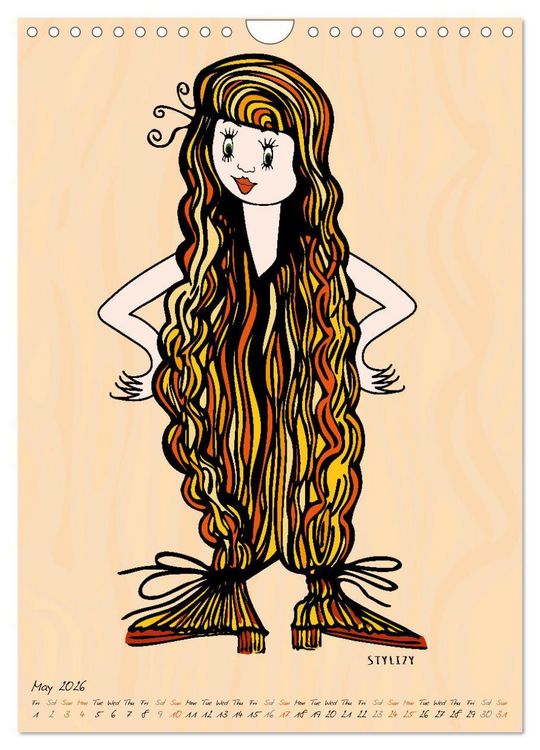 Produktbild: The HAIRSTYLAS Fashion (Wall Calendar 2026 DIN A4 portrait), CALVENDO 12 Month Wall Calendar