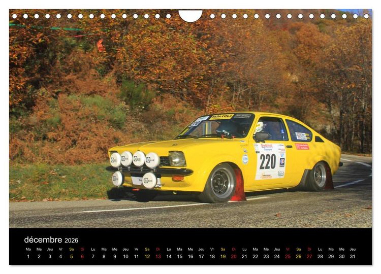 Produktbild: Rallye Vieilles Voitures (Calendrier mural 2026 DIN A4 vertical), CALVENDO calendrier mensuel