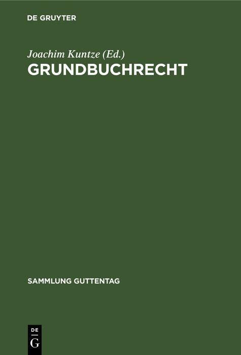 Produktbild: Grundbuchrecht