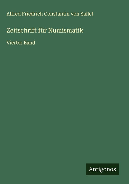 Produktbild: Zeitschrift f&uuml;r Numismatik