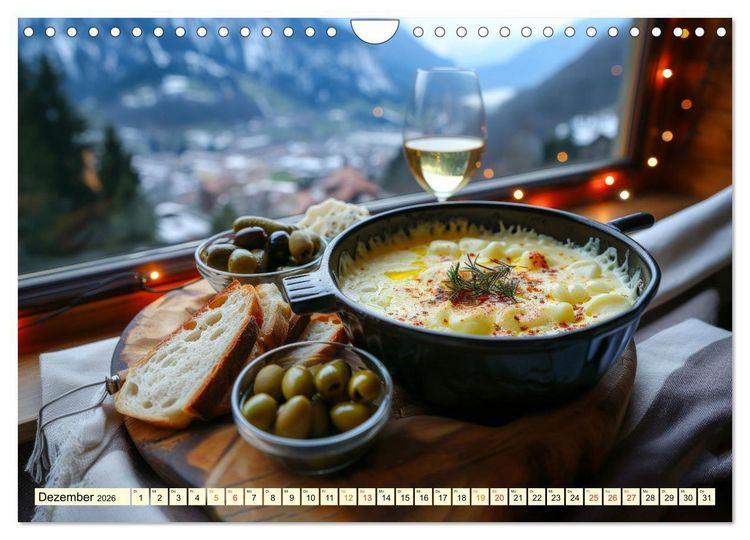 Produktbild: Europa f&uuml;r Gourmets - landestypische Gerichte erleben (Wandkalender 2026 DIN A4 quer), CALVENDO Monatskalender