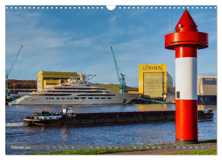 Produktbild: Bremens maritimer Norden: Vegesack (Wandkalender 2026 DIN A3 quer), CALVENDO Monatskalender