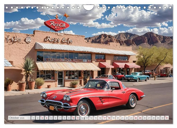 Produktbild: Virtual Classic Cars (Wandkalender 2026 DIN A4 quer), CALVENDO Monatskalender
