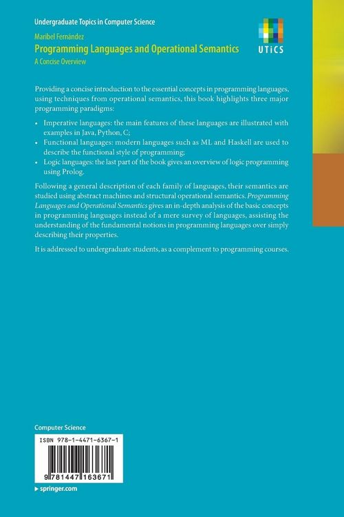 Produktbild: Programming Languages and Operational Semantics