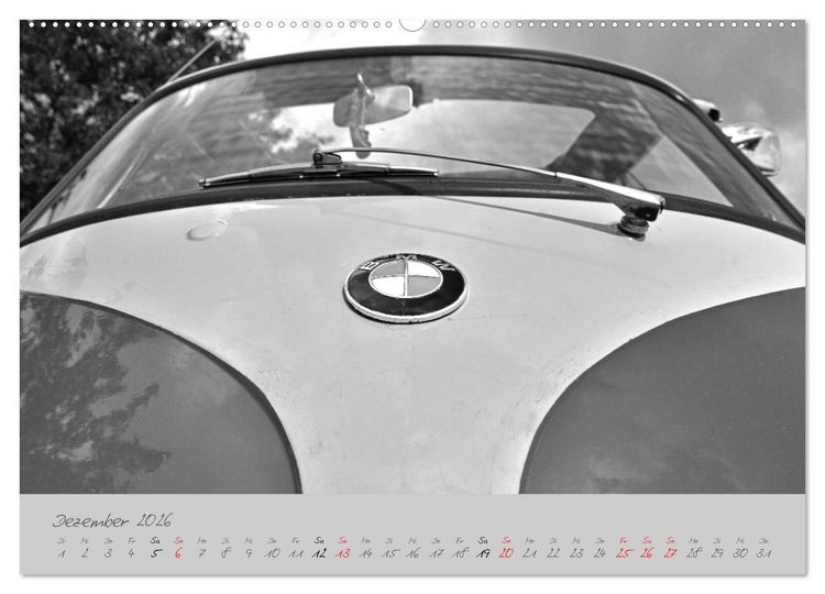 Produktbild: BMW Isetta 300 in schwarzwei&szlig; (Wandkalender 2026 DIN A2 quer), CALVENDO Monatskalender