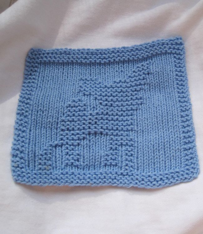 Produktbild: Strickanleitung Waschlappen, Sp&uuml;llappen, Untersetzer Hund