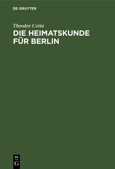 Produktbild: Die Heimatskunde f&uuml;r Berlin