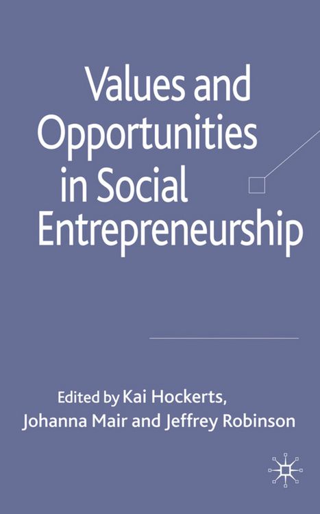 Produktbild: Values and Opportunities in Social Entrepreneurship