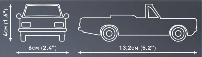 Produktbild: COBI Youngtimer 24599 - Opel Rekord C 1700 L Cabriolet, Bausatz, 1:35, 140 Bauteile