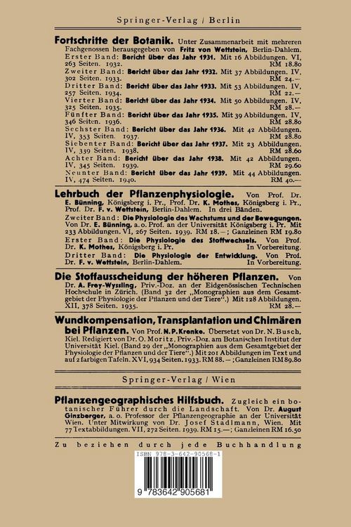 Produktbild: Fortschritte der Botanik
