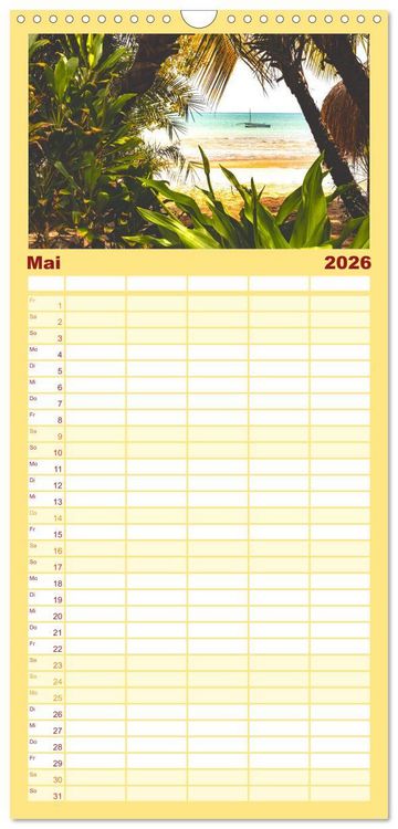 Produktbild: Familienplaner 2026 - Mosambik - Eine Perle im S&uuml;den Afrikas. mit 5 Spalten (Wandkalender, 21 x 45 cm) CALVENDO