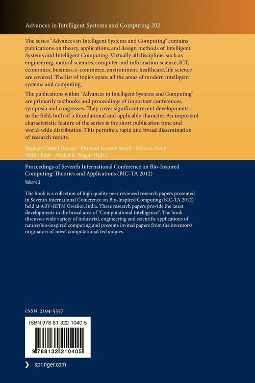 Produktbild: Proceedings of Seventh International Conference on Bio-Inspired Computing: Theories and Applications (BIC-TA 2012)