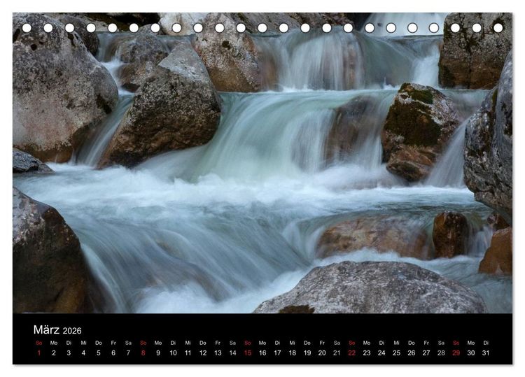 Produktbild: Kuhflucht Wasserf&auml;lle bei Farchant (Tischkalender 2026 DIN A5 quer), CALVENDO Monatskalender