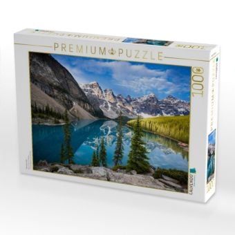 Produktbild: CALVENDO Puzzle Moraine Lake | 1000 Teile Lege-Gr&ouml;&szlig;e 64x48cm Foto-Puzzle f&uuml;r gl&uuml;ckliche Stunden