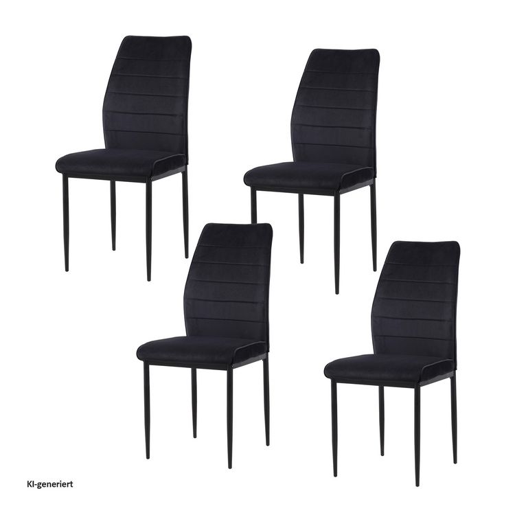 Produktbild: HTI-Living Stuhl Madison Velvet 4er-Set Stuhl Madison Velvet 4er-Set