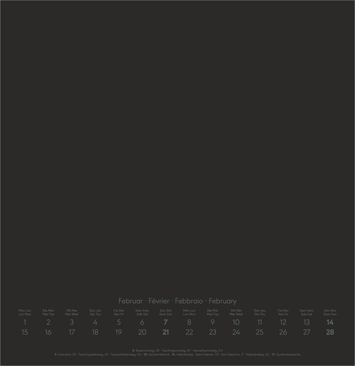 Produktbild: Kreativkalender XL schwarz 2027