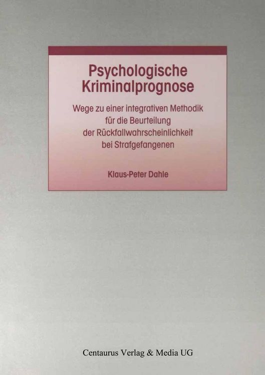Produktbild: Psychologische Kriminalprognose