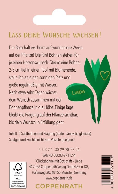 Produktbild: Gepr&auml;gte Saatbohnen &ndash; Pflanze deine W&uuml;nsche