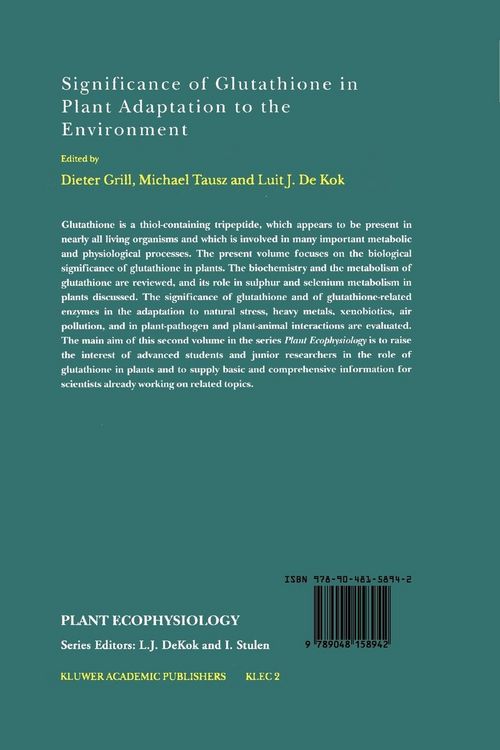 Produktbild: Significance of Glutathione to Plant Adaptation to the Environment