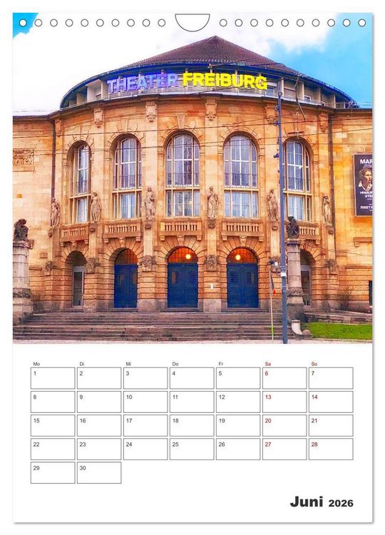 Produktbild: Freiburg - Reiseplaner (Wandkalender 2026 DIN A4 hoch), CALVENDO Monatskalender