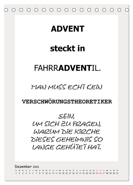 Produktbild: Spr&uuml;chekalender. Witziges f&uuml;rs B&uuml;ro (Tischkalender 2026 DIN A5 hoch), CALVENDO Monatskalender