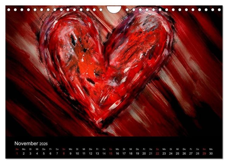 Produktbild: Der Herz Kalender (Wandkalender 2026 DIN A4 quer), CALVENDO Monatskalender
