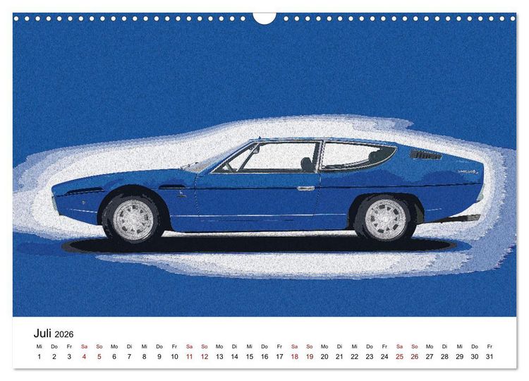 Produktbild: Car Art Edition Sportwagenlegenden (Wandkalender 2026 DIN A3 quer), CALVENDO Monatskalender