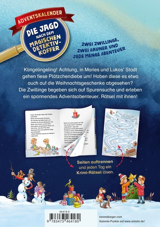 Produktbild: Die Jagd nach dem magischen Detektivkoffer - Adventskalender: Geschenke in Gefahr!