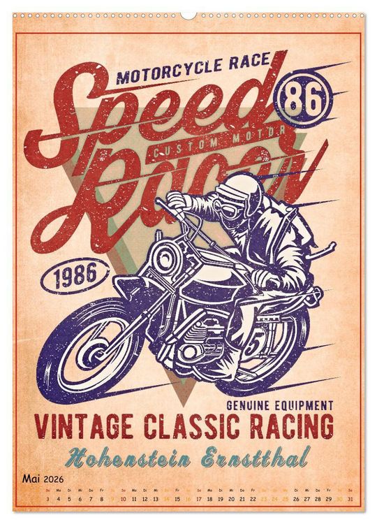 Produktbild: Motorrad Nostalgie (Wandkalender 2026 DIN A2 hoch), CALVENDO Monatskalender