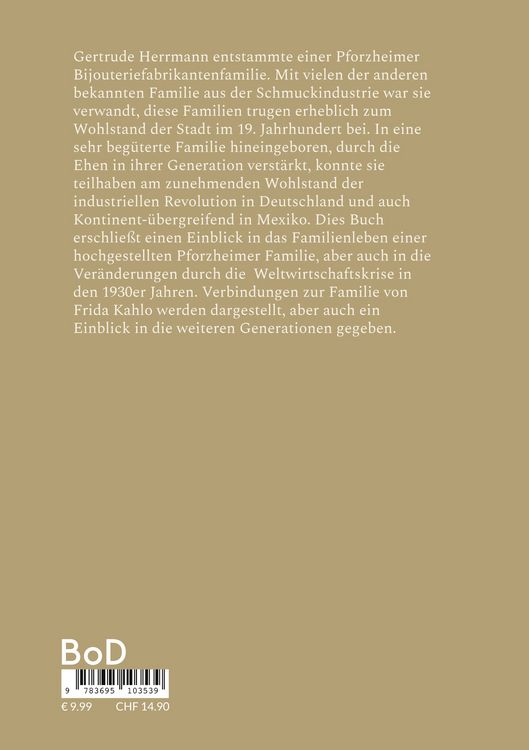 Produktbild: Lebenserinnerungen von Gertrude Diener, geb. Herrmann