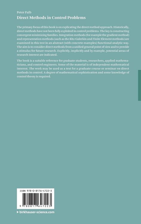 Produktbild: Direct Methods in Control Problems