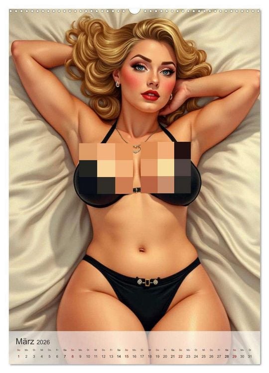 Produktbild: Pin-up Girls - Frech, Freiz&uuml;gig und Verf&uuml;hrerisch (hochwertiger Premium Wandkalender 2026 DIN A2 hoch), Kunstdruck in Hochglanz