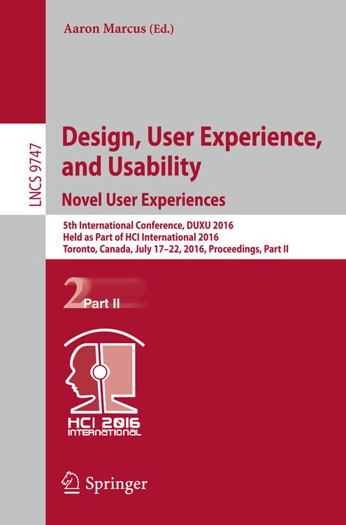 Produktbild: Design, User Experience, and Usability: Novel User Experiences