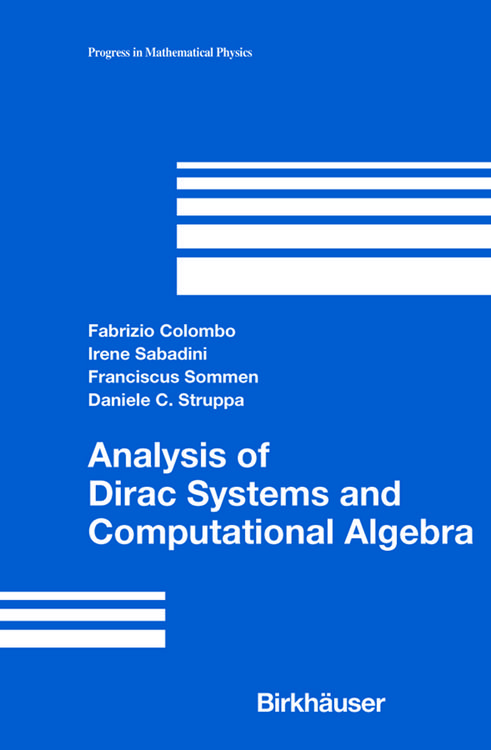 Produktbild: Analysis of Dirac Systems and Computational Algebra