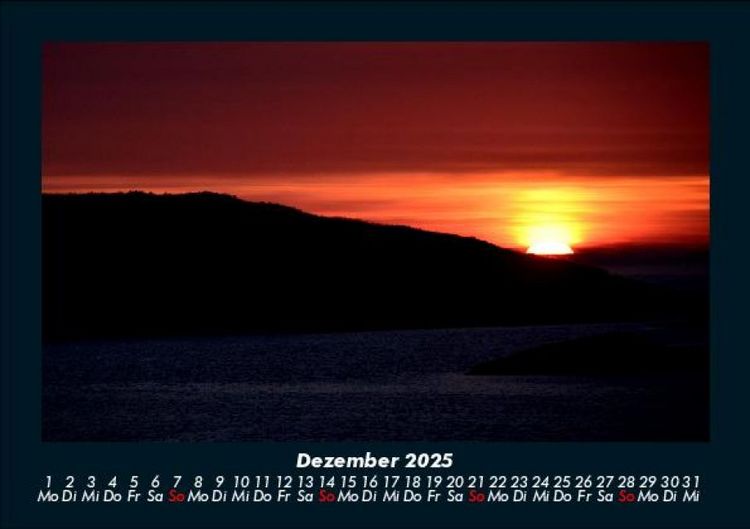 Produktbild: Sonnenuntergang 2025 Fotokalender DIN A5