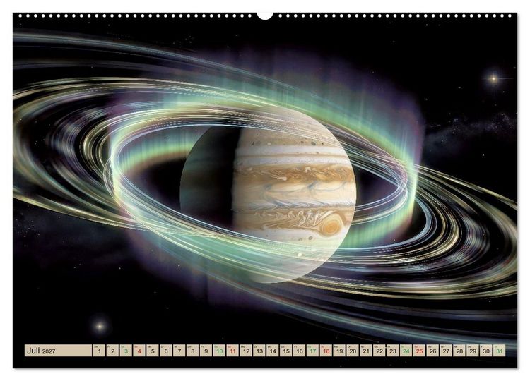 Produktbild: Jupiter, Motive inspiriert vom gr&ouml;&szlig;ten Planeten unseres Sonnensystems (Wandkalender 2027 DIN A2 quer), CALVENDO Monatskalender