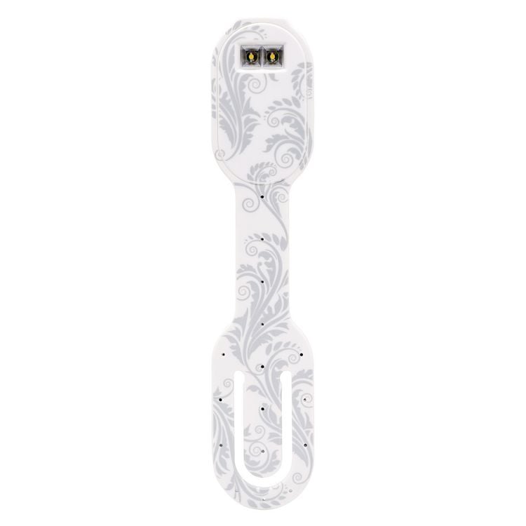 Produktbild: Flexilight RC (White Flowers) - wiederaufladbares Leselicht - 2 in 1 Leselampe & Lesezeichen - LED Leselicht - Geschenk für Leser, Buchliebhaber - Deu