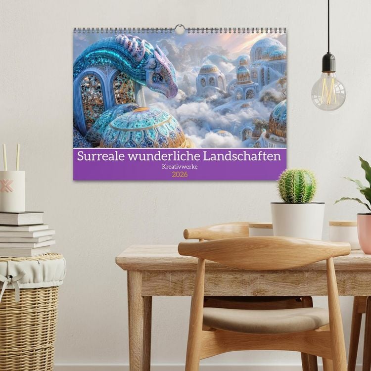 Produktbild: Surreale wunderliche Landschaften - Kreativwerke (Wandkalender 2026 DIN A3 quer), CALVENDO Monatskalender