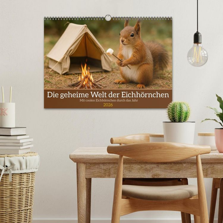Produktbild: Die geheime Welt der Eichh&ouml;rnchen (Wandkalender 2026 DIN A3 quer), CALVENDO Monatskalender