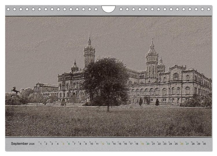Produktbild: Hannover, alte Aufnahmen neu interpretiert. (Wandkalender 2026 DIN A4 quer), CALVENDO Monatskalender