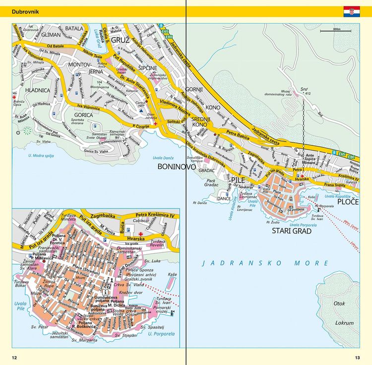 Produktbild: ADAC Länderkarte Kroatien, Montenegro, Serbien, Bosnien u. Herzegowina 1:750.000