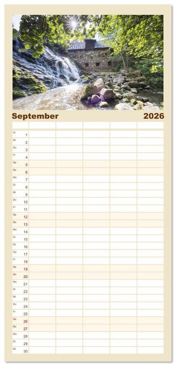 Produktbild: Familienplaner 2026 - Schweden - Die Highlights von Sm&aring;land bis zur Westk&uuml;ste mit 5 Spalten (Wandkalender, 21 x 45 cm) CALVENDO