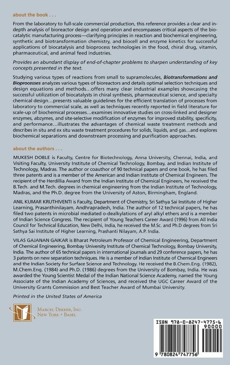 Produktbild: Biotransformations and Bioprocesses